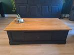 Mooie houten salontafel met lade, 100 tot 150 cm, Eikenhout, Minder dan 50 cm, Rechthoekig