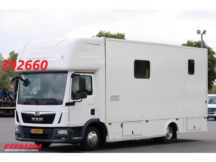 MAN TGL 8.190 Robrise Horsetruck + Camper Camera 61.047 KM!, Auto's, Vrachtwagens, Bedrijf, Te koop, Achteruitrijcamera, Airconditioning