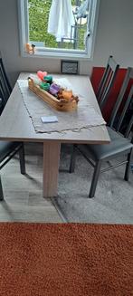 Eethoek brandvertragend. TIJGERHOUT LOOK tafel Stoelen grijs, Huis en Inrichting, Tafels | Eettafels, Ophalen, Nieuw, Rechthoekig