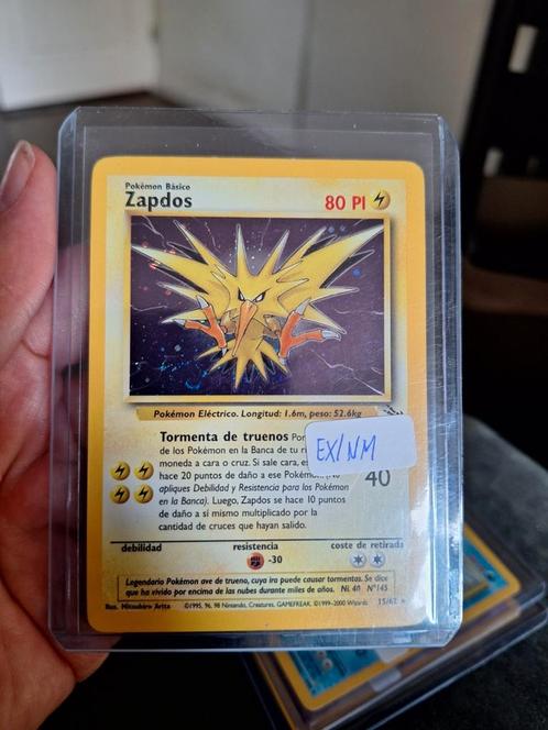 Zapdos fossil holo, Hobby en Vrije tijd, Verzamelkaartspellen | Pokémon, Zo goed als nieuw, Losse kaart, Ophalen of Verzenden