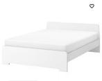 Ikea bed ASKVOLL icl matras 140x200 cm, Huis en Inrichting, Ophalen, Wit, Tweepersoons, 140 cm
