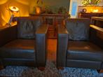 Leren fauteuil, Huis en Inrichting, Fauteuils, Ophalen, Gebruikt, 75 tot 100 cm, Leer