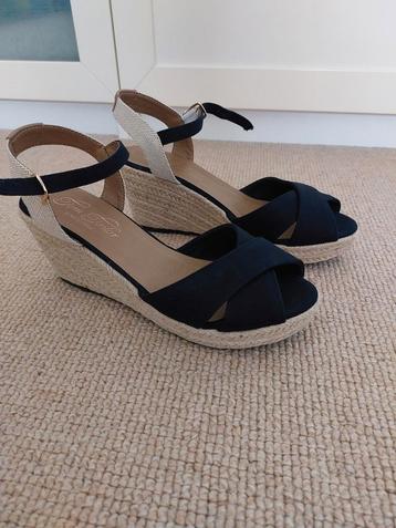 Sandalen met sleehak Tom Tailor | blauw | maat 39 beschikbaar voor biedingen