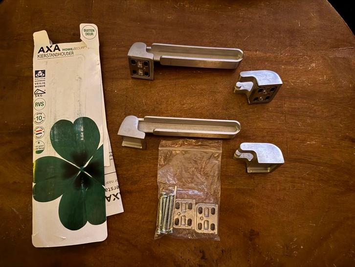 2x AXA Kierenstand - binnendraaiend, Doe-het-zelf en Verbouw, Hang- en Sluitwerk, Nieuw, Schuif of Grendel, Overige materialen