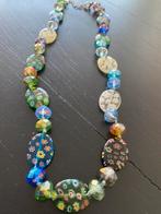 Millefiori murano glaskralen ketting, Sieraden, Tassen en Uiterlijk, Kettingen, Ophalen of Verzenden, Zo goed als nieuw, Overige materialen