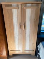 2-deurs KLEDINGKAST hout white wash JUNIOR J/M/O 102 x 185cm, Ophalen, Kast, 50 tot 70 cm, 105 cm of meer