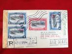 WO II : El Salvador : gecensureerde omslag - luchtpost 1944, Verzenden, Midden-Amerika