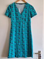 Vrolijk zomerjurkje in turquoise met bloemdessin, maat M, Maat 38/40 (M), Overige kleuren, Ophalen of Verzenden, Zo goed als nieuw
