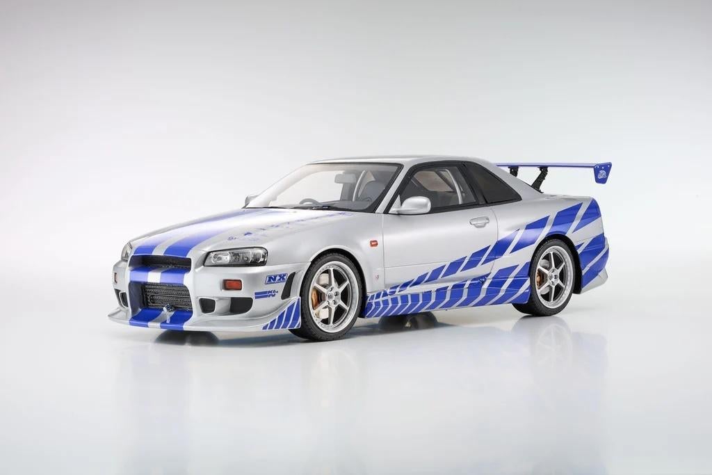 Fast And The Furious Brian's Skyline GT-R (R34) RHD 2001, Auto, Nieuw, Ophalen of Verzenden, 1:9 t/m 1:12