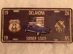 Amerikaanse kentekenplaat Ford mustang Oklahoma route 66, Ophalen of Verzenden, Nieuw, Reclamebord