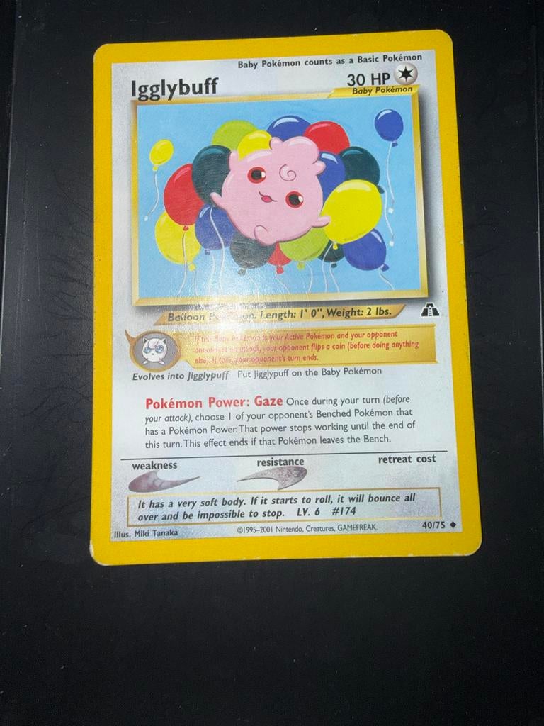 Igglybuff 40/75 - Neo Discovery, Hobby en Vrije tijd, Verzamelkaartspellen | Pokémon, Gebruikt, Losse kaart, Ophalen of Verzenden