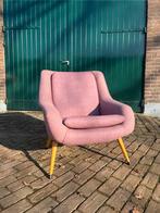 Italiaanse Vintage Design Stoel - Lila, Gebruikt, Minder dan 75 cm, Ophalen of Verzenden, Stof