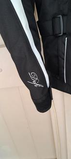 Damesmotorkleding zwart met witte stripes maat 38, Motoren, Ophalen of Verzenden, Tweedehands