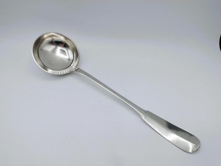 Zilveren soeplepel, H. Thomas, Parijs, ca. 1850, Antiek en Kunst, Antiek | Goud en Zilver, Zilver, Verzenden