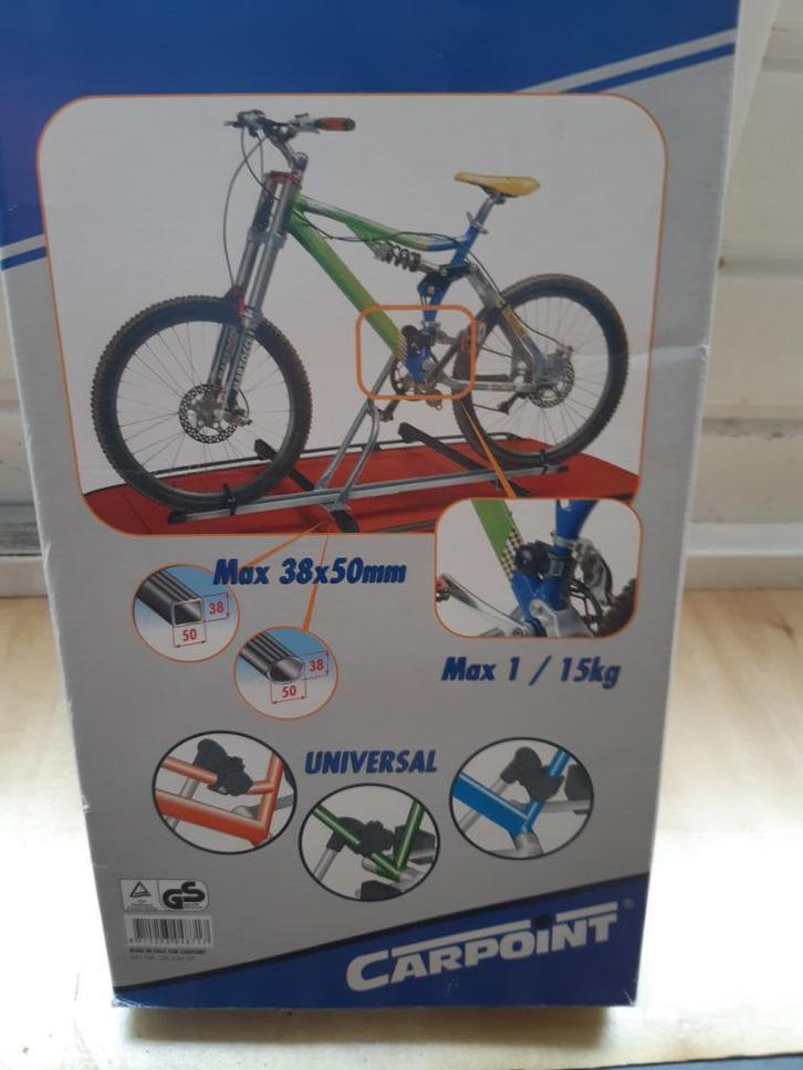 fietsdrager voor op dak auto universeel nog in doos, Auto diversen, Fietsendragers, Nieuw, Dakdrager, 1 fiets, Ophalen