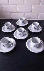 LAVAZZA espresso kopjes met schoteltjes 6 stuks, Overige materialen, Ophalen of Verzenden, Zo goed als nieuw, Overige stijlen