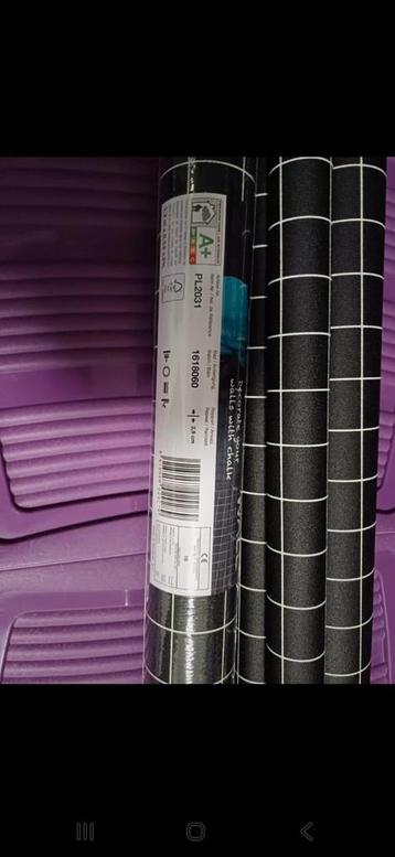 Zwart/Wit Krijtbord /magnetisch Behang - 3 Rollen beschikbaar voor biedingen