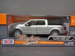 Ford F150 Lariat Crew Cab 2019 Silver 1:24 Welly Pol, Nieuw, Motormax, Auto, Verzenden