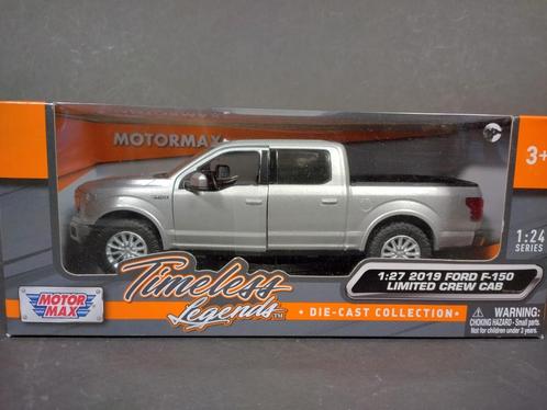 Ford F150 Lariat Crew Cab 2019 Silver 1:24 Welly Pol, Hobby en Vrije tijd, Modelauto's | 1:24, Nieuw, Auto, Motormax, Verzenden