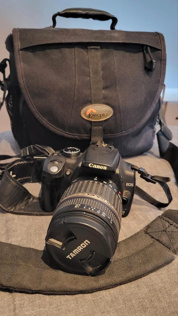 Canon EOS 350D met Tamron Lens inclusief tas, Audio, Tv en Foto, Fotocamera's Digitaal, Gebruikt, Spiegelreflex, Canon, Minder dan 4 keer