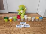 * Tupperware gebruikte ronde mini potjes medicijnpotjes, Ophalen of Verzenden, Gebruikt, Geel, Beker of Kan
