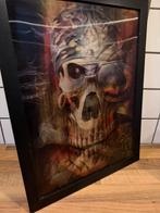 Schilderij driedemnsionaal 3D skelet, Ophalen of Verzenden, Zo goed als nieuw, Schilderij, Minder dan 50 cm