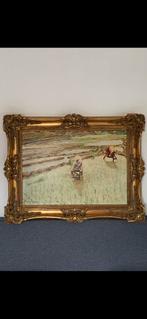 Willem van der Does - Rijstveld, olieverf, Antiek en Kunst, Ophalen, Rechthoekig, 50 tot 100 cm, Minder dan 100 cm