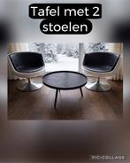 Leuk tafeltje met 2 stoelen, Ophalen of Verzenden, Gebruikt, 4 tot 6 stoelen
