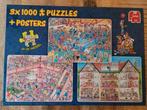 Jan van Haasteren puzzel: 3 in 1., Ophalen of Verzenden, 500 t/m 1500 stukjes, Zo goed als nieuw, Legpuzzel