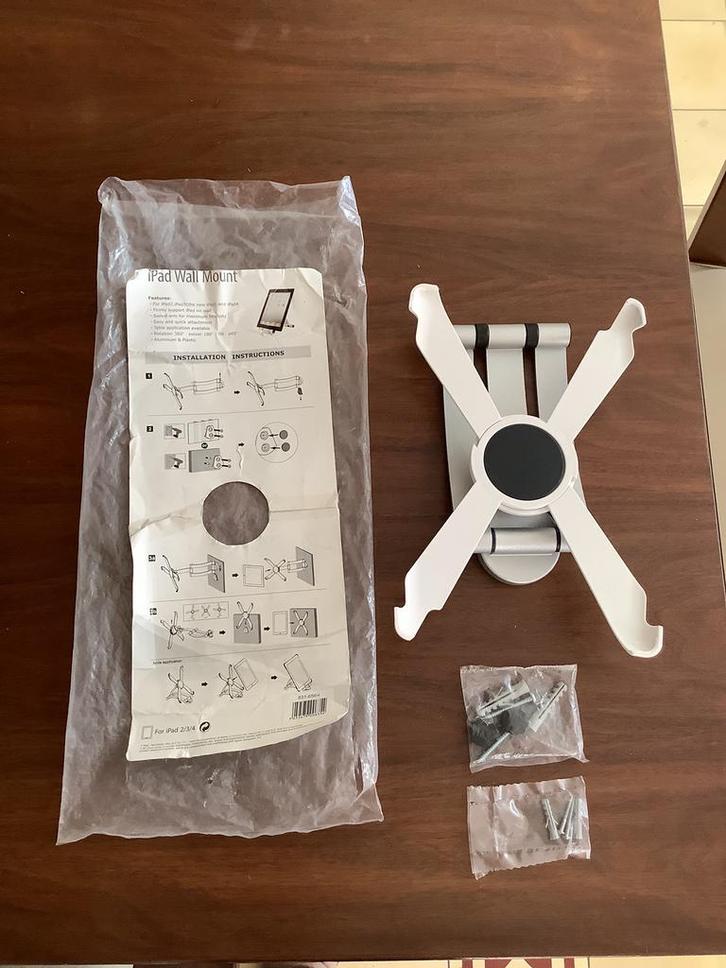 iPad wall mount, ophangsysteem, Computers en Software, Tablet-hoezen, Zo goed als nieuw, 10 inch, Ophalen