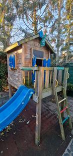 Jungle Gym Speelhuisje met glijbaan, Kinderen en Baby's, Speelgoed | Buiten | Speeltoestellen, Ophalen, Gebruikt, Schommel, Aanbouwonderdeel