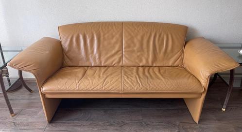 Jori - Leren design bank, Huis en Inrichting, Banken | Bankstellen, Gebruikt, Rechte bank, Tweepersoons, 150 tot 200 cm, 75 tot 100 cm