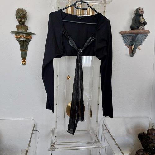 Vestje/Bolero van het merk Hebbeding.  Maat 3 (46/48), Kleding | Dames, Grote Maten, Zo goed als nieuw, Trui of Vest, Zwart, Verzenden