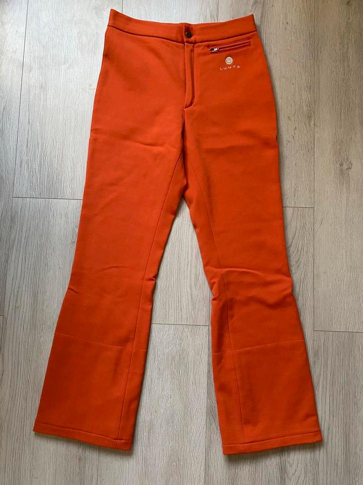 Luhta Oranje Wintersportbroek - Maat XL, Kleding | Dames, Wintersportkleding, Zo goed als nieuw, Broek, Maat 42/44 (L), Ophalen of Verzenden