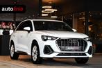 Audi Q3 45 TFSI e 3x S-Line. Pano, ACC, Dodehoek, Lane assis, Auto's, Gebruikt, Zwart, Leder en Stof, Wit