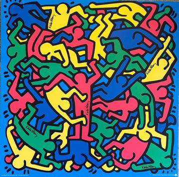 Keith Haring art-print van 78 x 78 cm beschikbaar voor biedingen