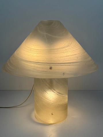 Peill & Putzler Large Swirl Glass Table Lamp Germany, 1970s beschikbaar voor biedingen