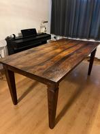 Houten familie tafel l180xb90xh78 - 8 personen, Huis en Inrichting, Tafels | Eettafels, Ophalen, Gebruikt, 50 tot 100 cm, Vijf personen of meer