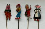 4 Speldjes Flipje Tiel van de Betuwe, Verzamelen, Speldjes, Pins en Buttons, Ophalen of Verzenden, Zo goed als nieuw, Figuurtje