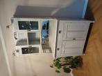 Prachtige houten vitrine/buffetkast, Huis en Inrichting, Ophalen, Gebruikt, 200 cm of meer, 50 tot 75 cm