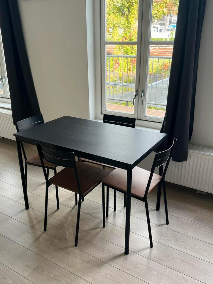Nieuwe Eettafel + 4 Stoelen - Wegens Verhuizing!, Huis en Inrichting, Tafels | Eettafels, Nieuw, 100 tot 150 cm, Vier personen