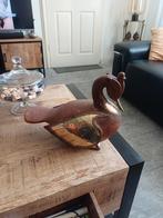 Zeldzame vonst antieke massiev houten eendebeeld handgemaakt, Ophalen of Verzenden