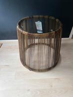 Tuintafel, gecoat staal met wicker en glasplaat, Ophalen, Nieuw, Rond, Wicker