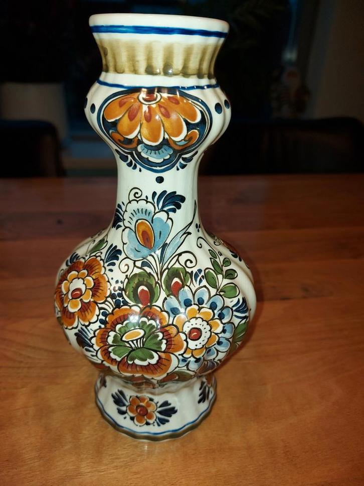 Delfts Polychroom Handwerk Vaas, Antiek en Kunst, Antiek | Vazen, Ophalen of Verzenden