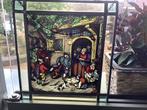 GLAS IN LOOD HUISELIJK TAFEREEL UIT VROEGERE TIJDEN, Doe-het-zelf en Verbouw, Ophalen of Verzenden, Zo goed als nieuw, Glas in lood