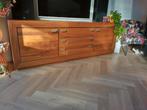 notenhout dressoir 220 breed, Ophalen, Gebruikt, 25 tot 50 cm, 200 cm of meer