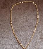 14 karaat gouden koningsketting met witgouden spekken, Sieraden, Tassen en Uiterlijk, Kettingen, Ophalen, Zo goed als nieuw, Overige kleuren