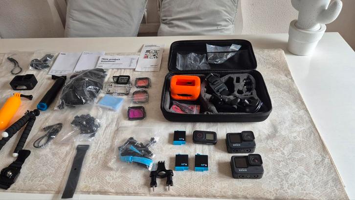 2 x GoPro Hero 9 met veel accessoires, Audio, Tv en Foto, Actiecamera's, Gebruikt, GoPro, Ophalen of Verzenden