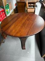 Mahonie Eettafel met Vernislaag - Rond, Huis en Inrichting, Tafels | Eettafels, Gebruikt, 100 tot 150 cm, Rond, Ophalen of Verzenden