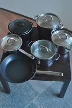 Pannenset, 11 delig, Huis en Inrichting, Keuken | Potten en Pannen, Ophalen of Verzenden, Gebruikt, Pannenset